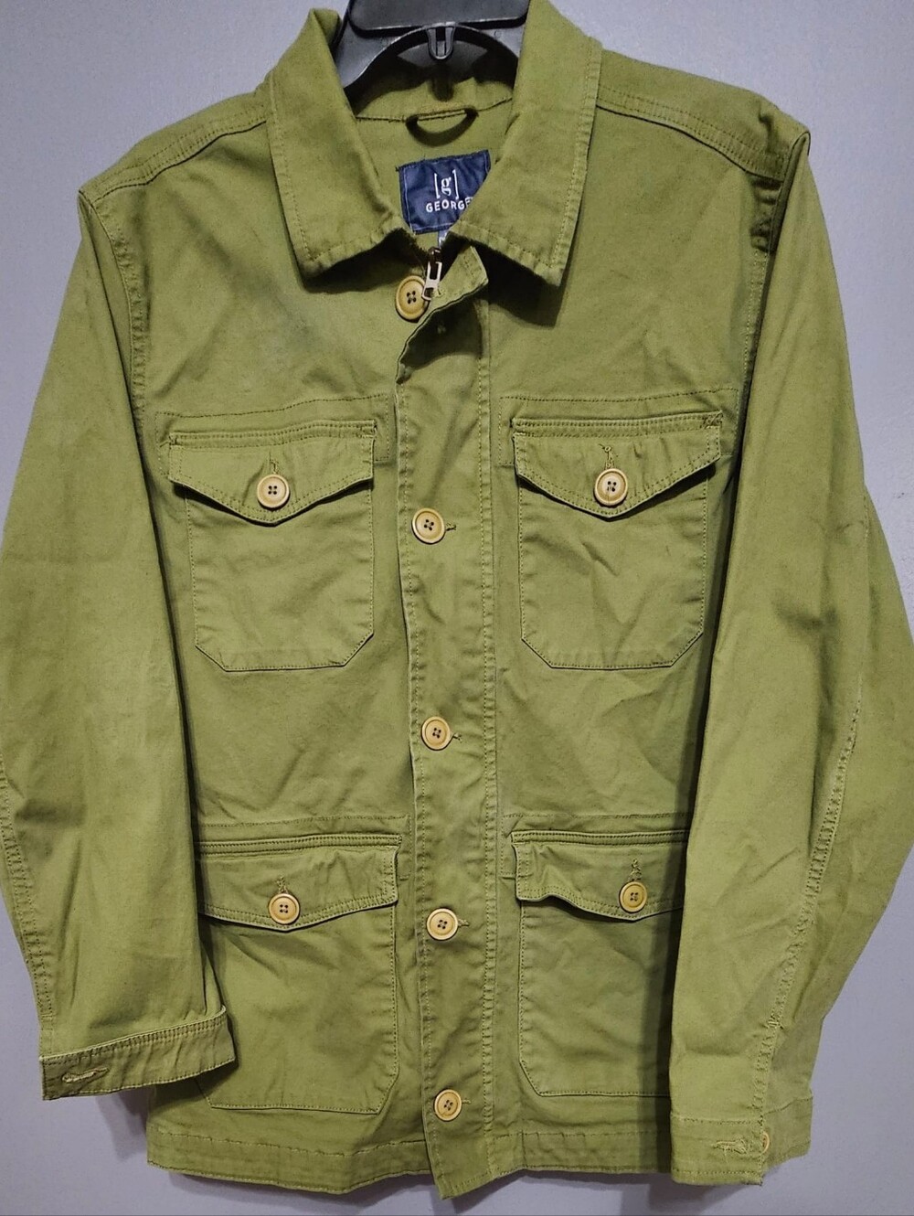 George olive green button-up shirt